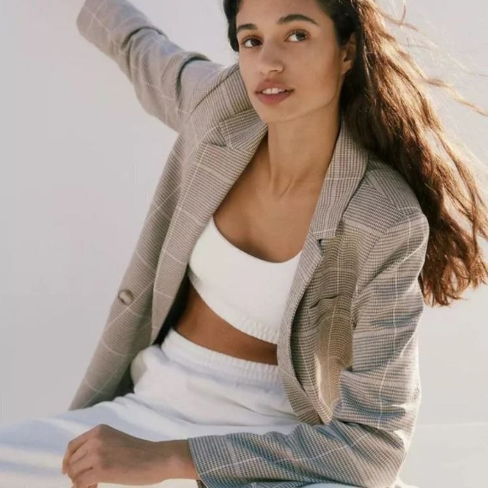 NEW/NWT Madewell Dorset Blazer in Distant Surplus Windowpane Size Small